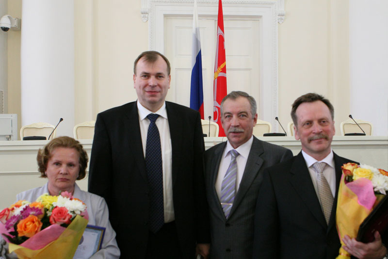 Торжественная церемония чествования лауреатов Премии Правительства Санкт-Петербурга. Смольный, 25 мая 2013 года.